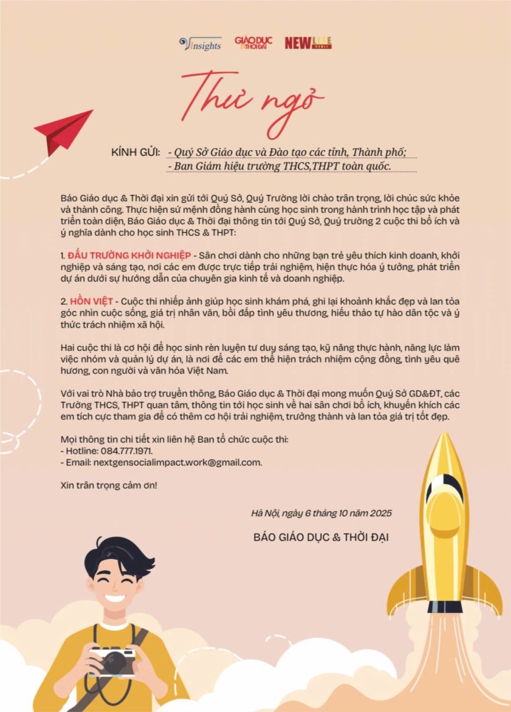Thư ngỏ cuộc thi Đấu trường khởi nghiệp và Hồn Việt