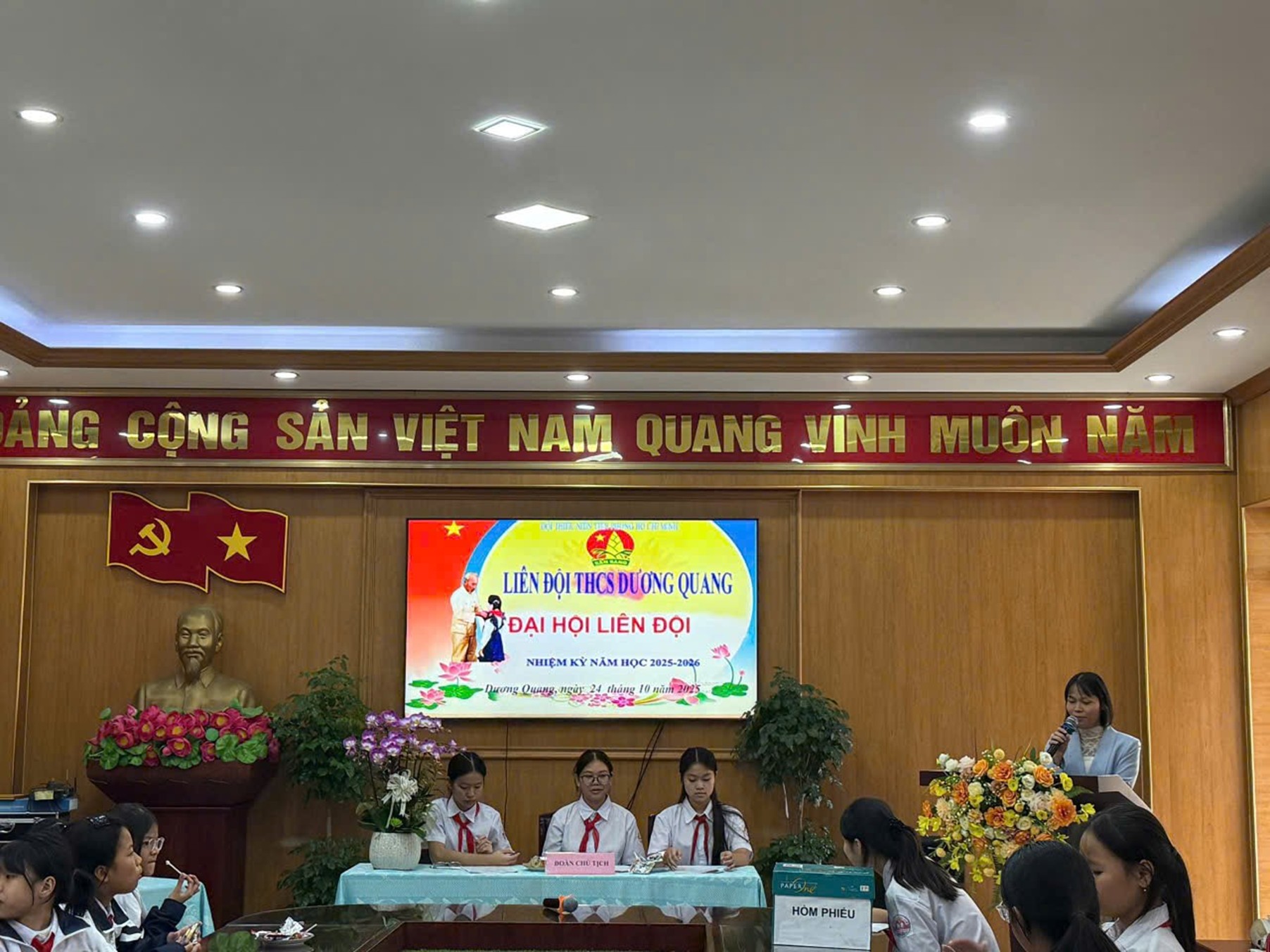 Đại hội liên đội Trường THCS Dương Quang Nhiệm kỳ 2025 - 2026