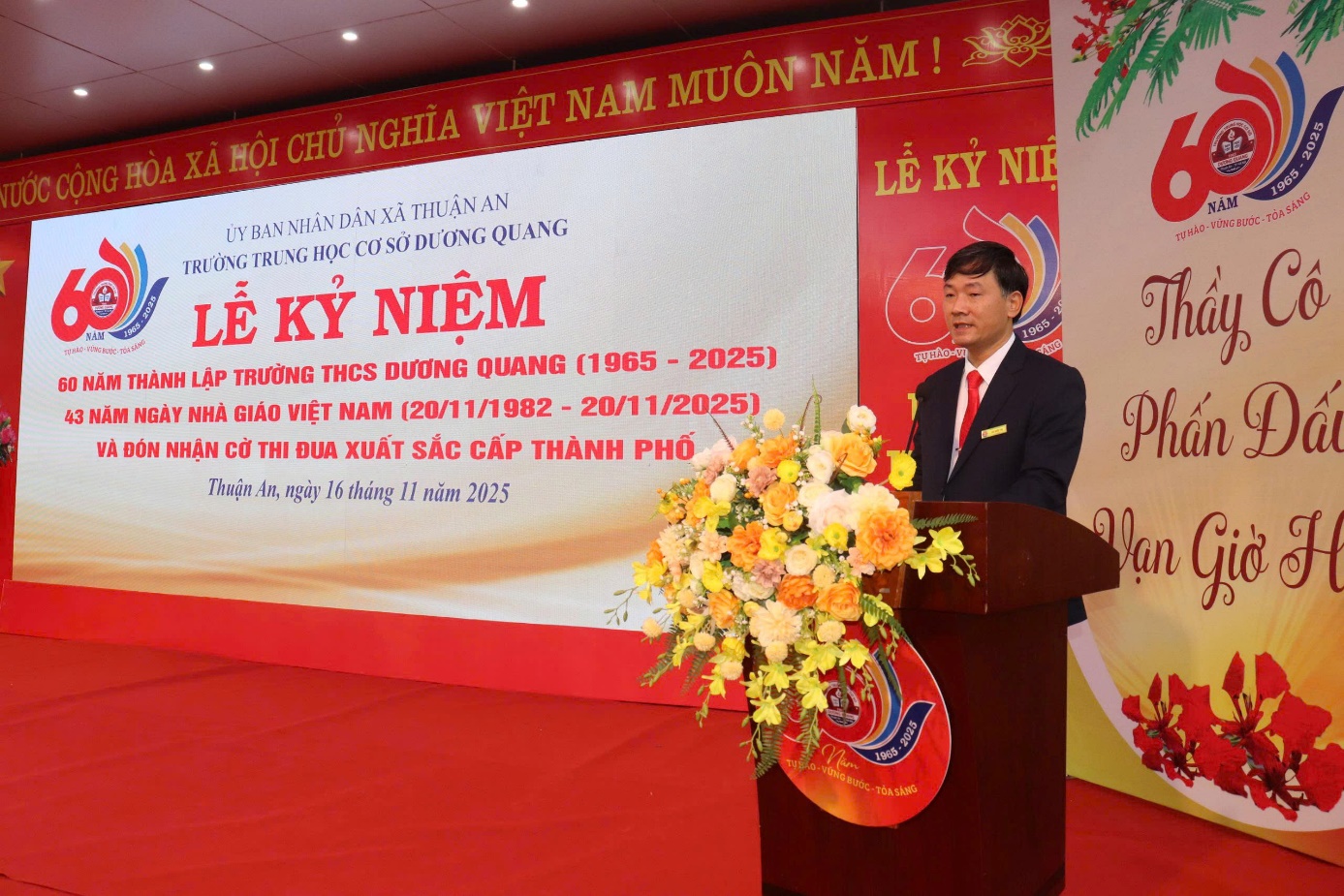 Long trọng Lễ Kỷ niệm 60 năm Ngày thành lập Trường THCS Dương Quang