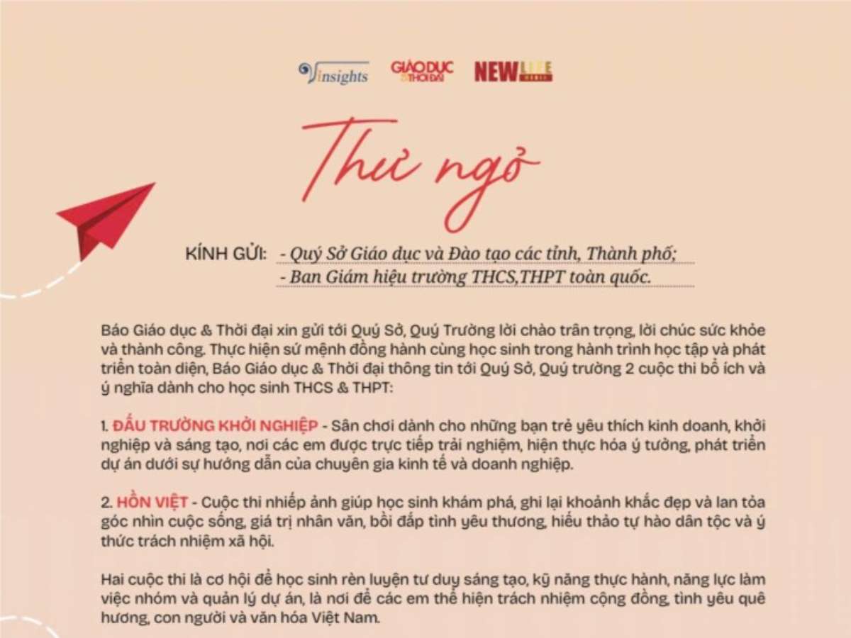 Thư ngỏ cuộc thi Đấu trường khởi nghiệp và Hồn Việt